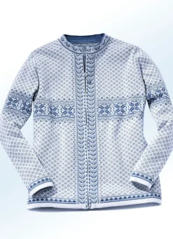 Sale Strickjacke in Jacquard-Dessin Damen Strickjacken