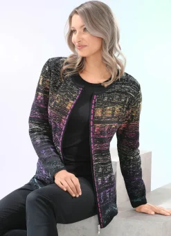 New Strickjacke in Jacquard-Dessin Damen Strickjacken