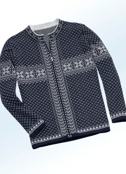 Strickjacke in Jacquard-Dessin Damen Strickjacken
