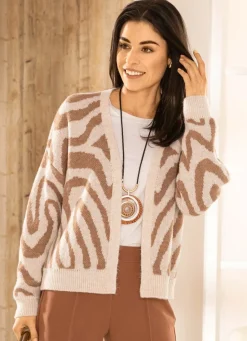 Sale Strickjacke in Jacquard-Dessin Damen Strickjacken