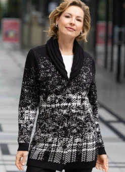 Sale Strickjacke in Jacquard-Dessin Damen Strickjacken