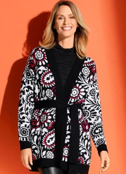 New Strickjacke in Jacquard-Dessin Damen Strickjacken
