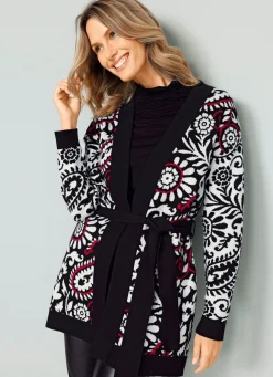 New Strickjacke in Jacquard-Dessin Damen Strickjacken