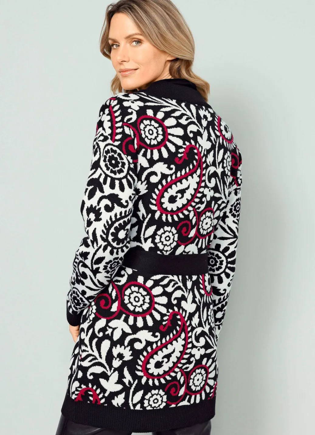 New Strickjacke in Jacquard-Dessin Damen Strickjacken