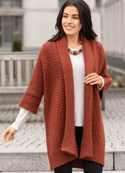 Strickjacke in Longform Damen Strickjacken|Basics