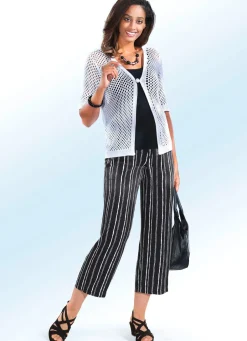 Outlet Strickjacke in Netzmuster Damen Strickjacken