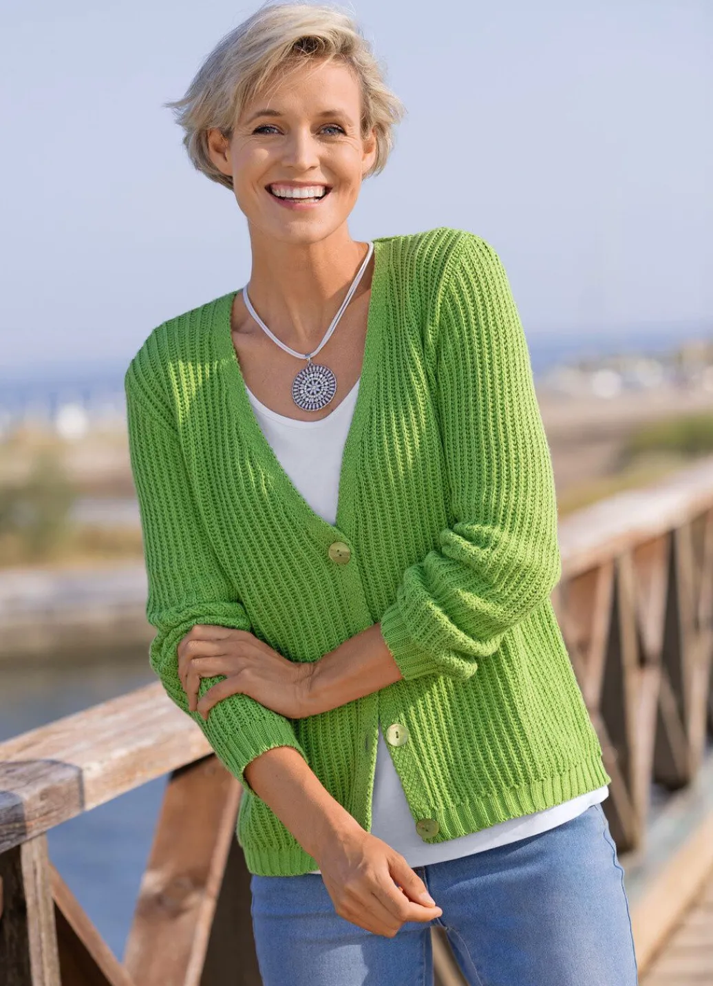 Damen Mona Strickjacken|Basics<Strickjacke in Patentstrick