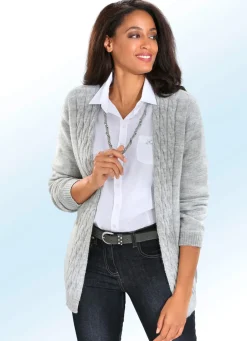 New Strickjacke in superfeiner Qualität mit Alpaka Damen Strickjacken|Basics
