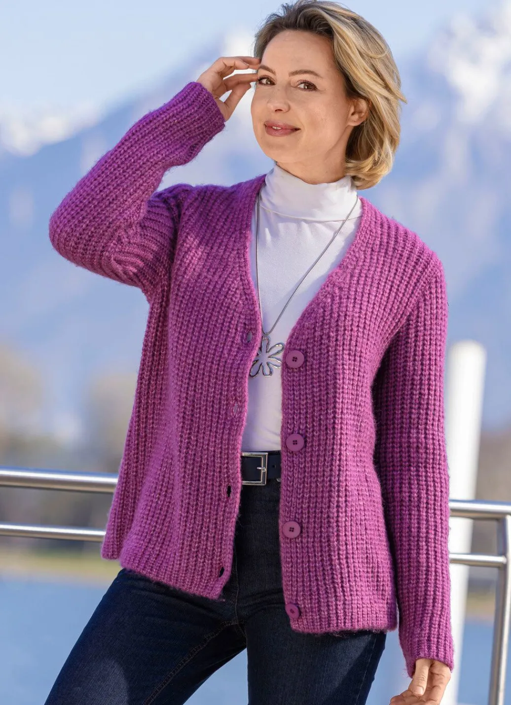Hot Strickjacke in superflauschigem Grobstrick Damen Strickjacken|Basics
