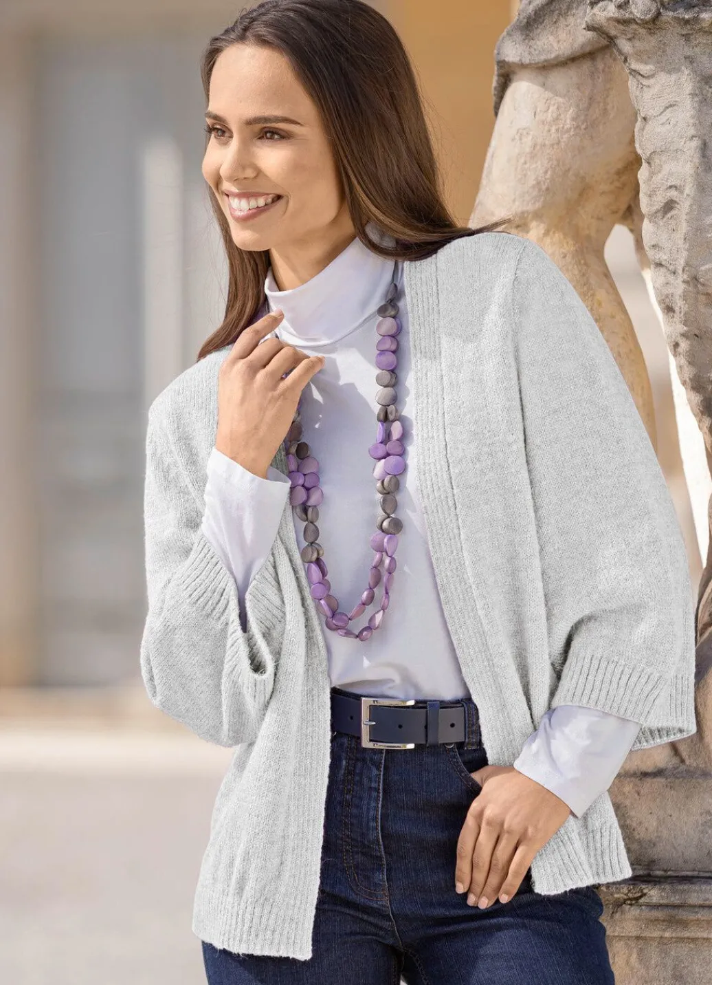 Clearance Strickjacke mit Alpaka Damen Strickjacken|Basics