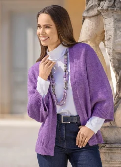 New Strickjacke mit Alpaka Damen Strickjacken|Basics