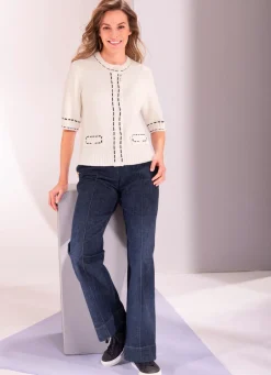Strickjacke mit Baumwolle Damen Strickjacken