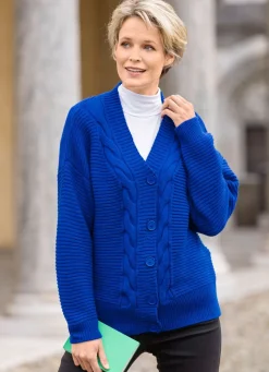 Best Strickjacke mit dekorativer Struktur Damen Strickjacken|Basics