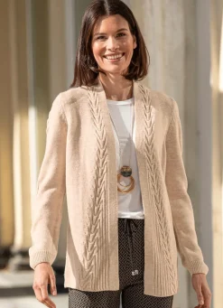 Hot Strickjacke mit dekorativer Struktur Damen Strickjacken|Basics