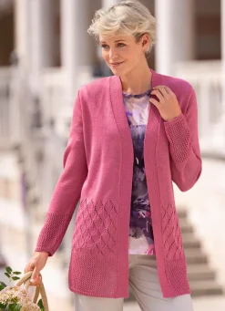 Outlet Strickjacke mit dezentem Glanz Damen Strickjacken|Basics