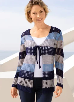 Strickjacke mit edlem, dezentem Glanz Damen Strickjacken
