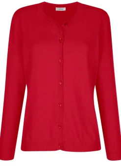 New Strickjacke mit rundem Halsausschnitt Damen Strickjacken|Basics
