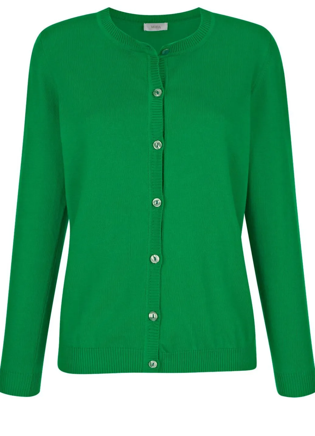 Strickjacke mit rundem Halsausschnitt Damen Strickjacken|Basics