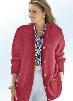 Hot Strickjacke mit Schurwolle Damen Strickjacken|Basics