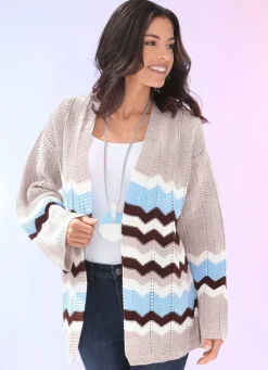 New Strickjacke mit Struktur Damen Strickjacken