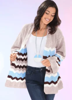 New Strickjacke mit Struktur Damen Strickjacken