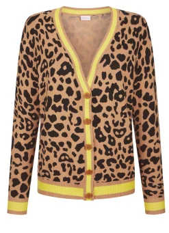 Strickjacke mit Tierfell-Optik Damen Strickjacken