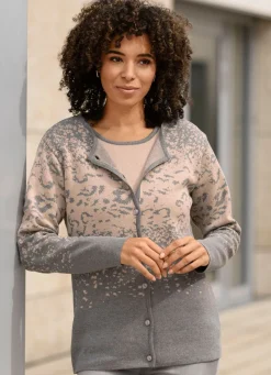 Online Strick-Twinset in Jacquard-Dessin Damen Stricksets