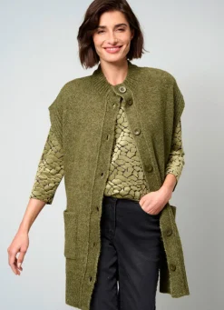 Clearance Strickweste aus Bouclé-Melangegarn Damen Strickwesten|Basics