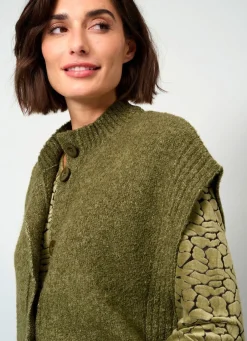 Clearance Strickweste aus Bouclé-Melangegarn Damen Strickwesten|Basics