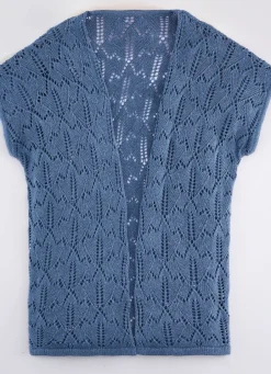 Sale Strickweste mit Ajourmuster Damen Strickwesten|Basics