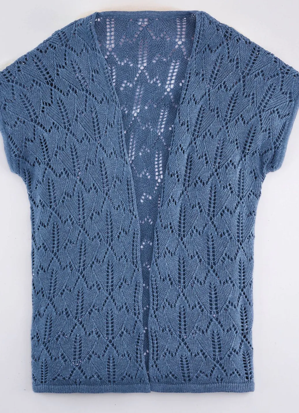 Sale Strickweste mit Ajourmuster Damen Strickwesten|Basics