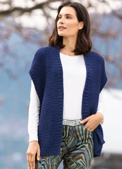New Strickweste mit Alpaka Damen Strickwesten|Basics