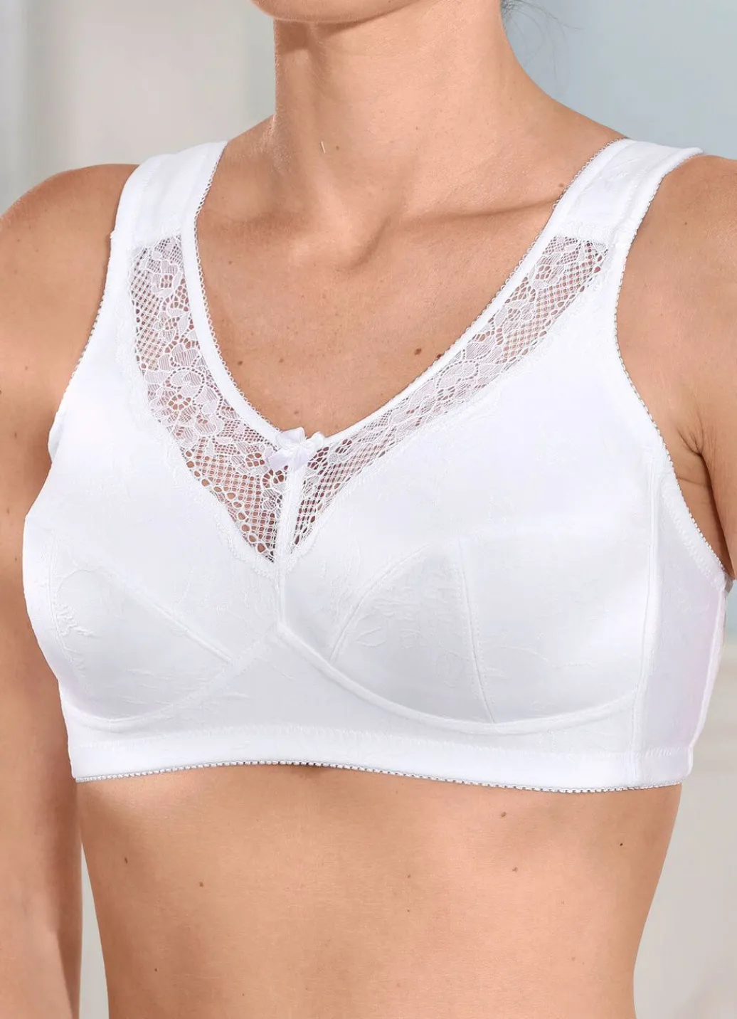 Clearance Susa Zweierpack BH mit Baumwolle Damen Bh Ohne Bügel|Bh Mit Spitze