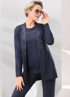 Online 2-teiliges Set bestehend aus Shirtjacke und Shirt Damen Sets
