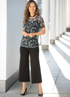 Best 2-teiliges Set mit rundem Halsausschnitt Damen Sets