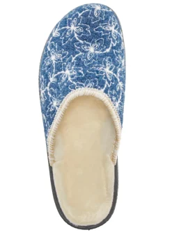 Clearance Textil-Pantoffel mit schöner Stickerei Damen Hausschuhe