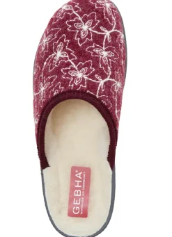 Textil-Pantoffel mit schöner Stickerei Damen Hausschuhe