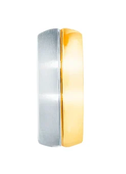 Tolle Klappcreolen in Bicolor, Hochglanz/satiniert Damen Ohrschmuck|Modeschmuck