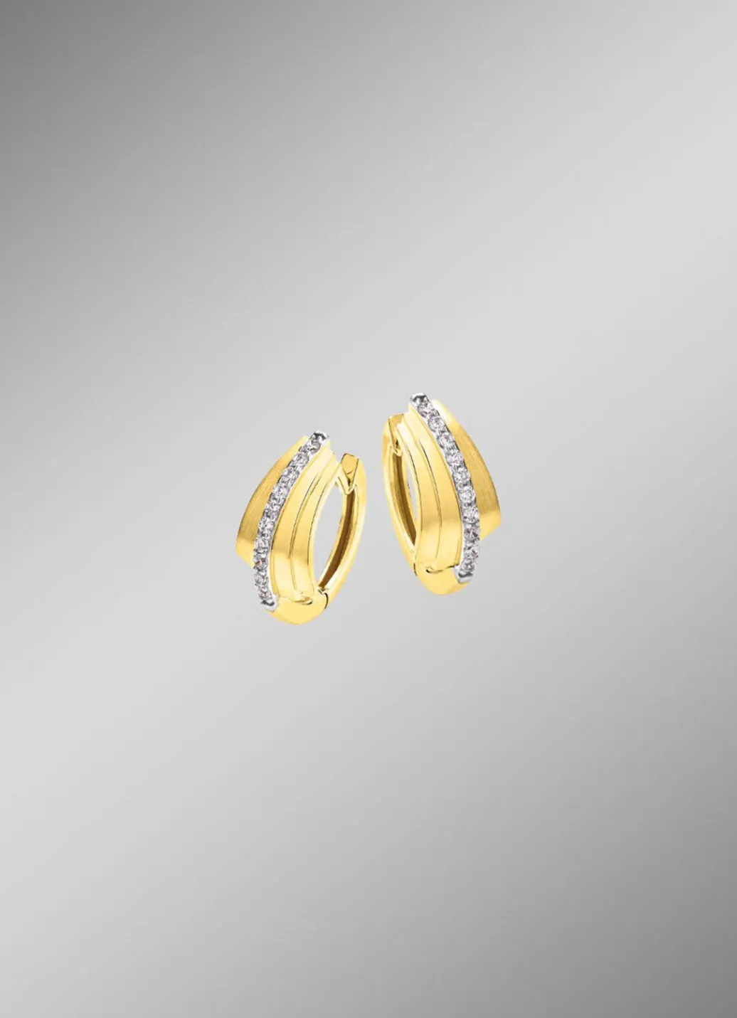 Damen Mona Ohrschmuck<Tolle Klappcreolen mit synth. Zirkonia