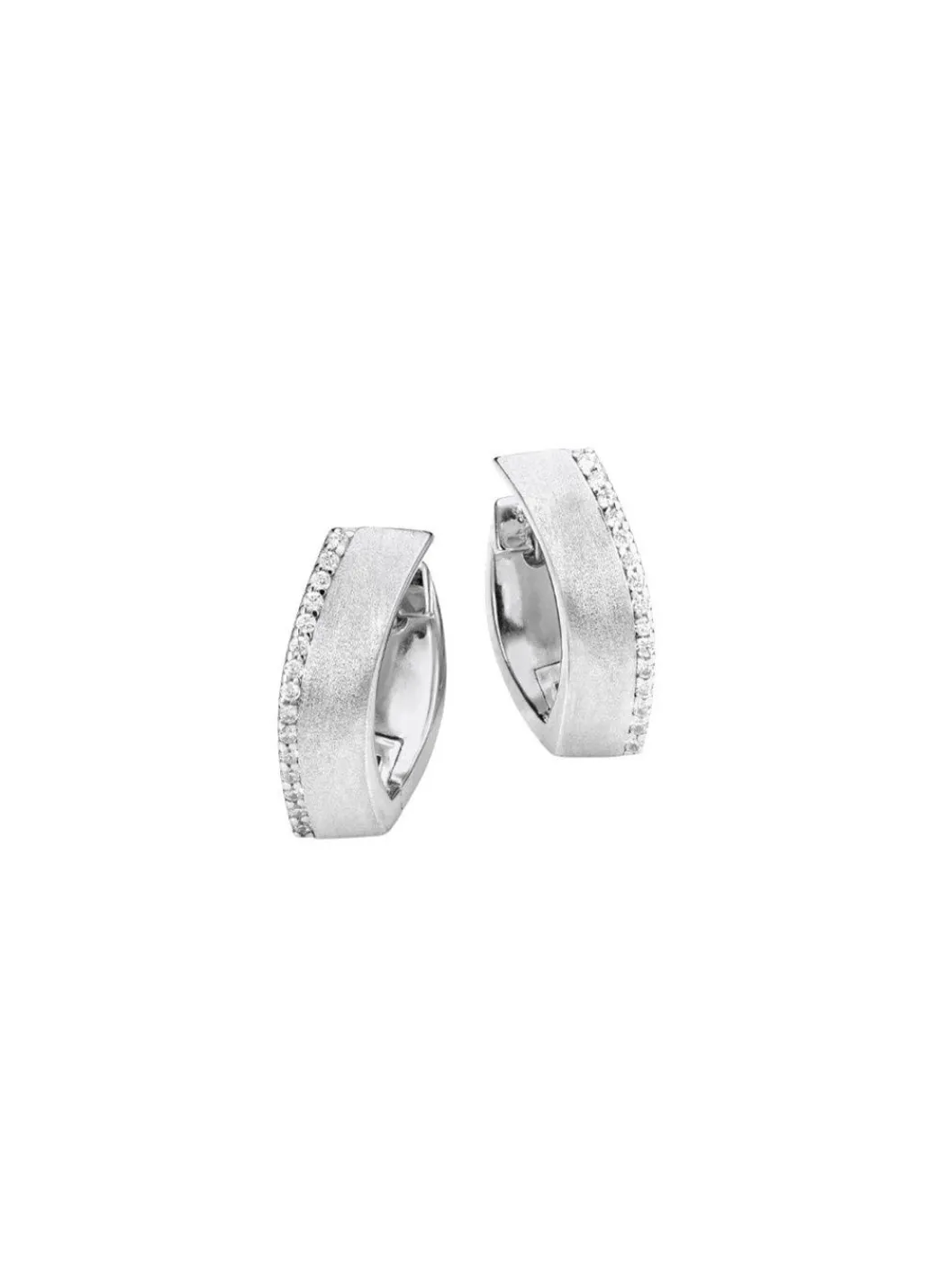 Damen Mona Ohrschmuck<Tolle Klappcreolen mit Zirkonia
