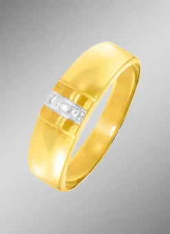 Clearance Toller Damenring in Bicolor mit Diamant Damen Ringe