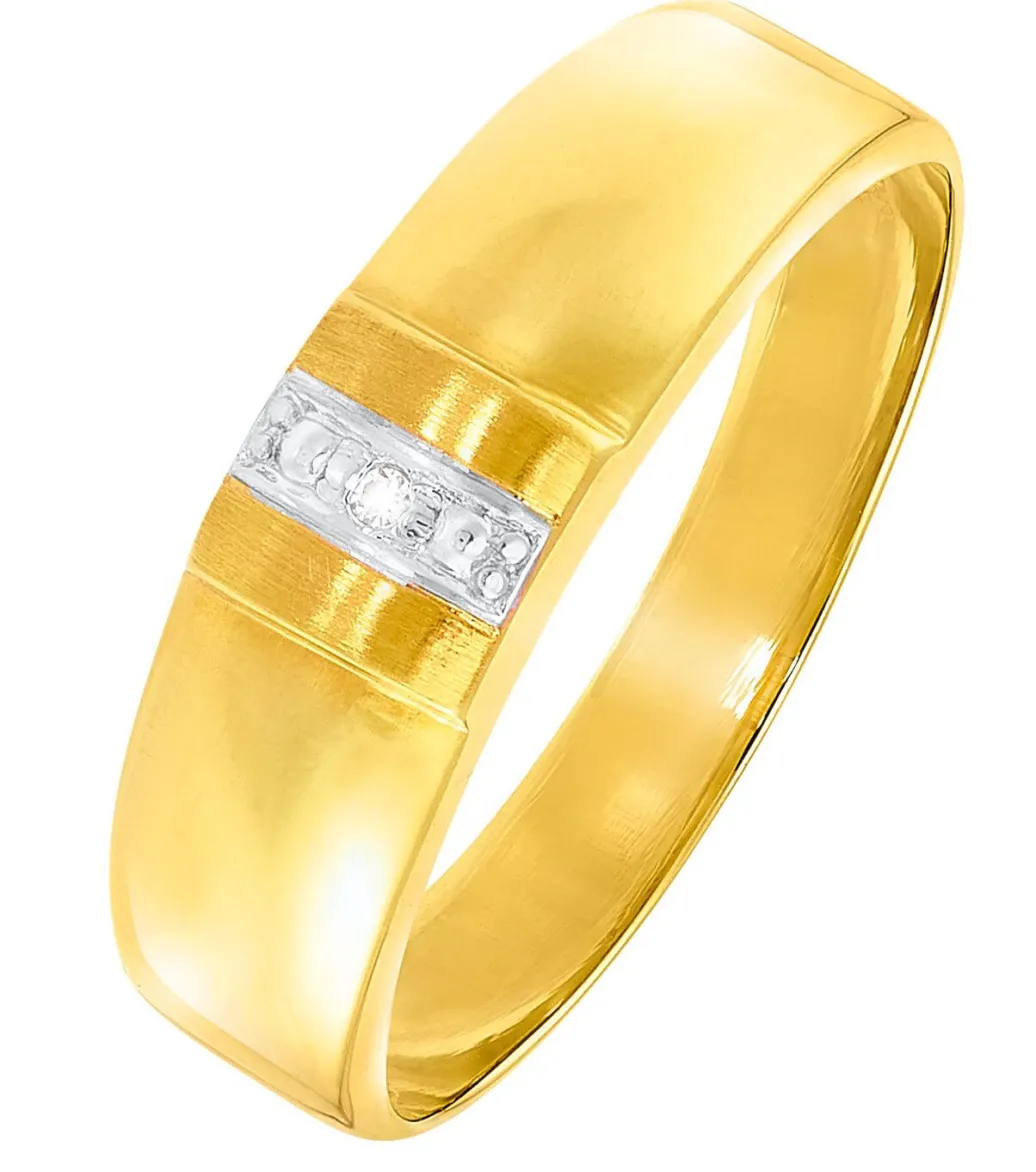 Clearance Toller Damenring in Bicolor mit Diamant Damen Ringe