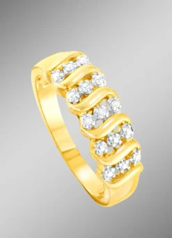 Outlet Toller Damenring mit 3 Diamanten Damen Ringe