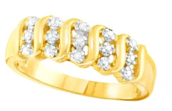 Outlet Toller Damenring mit 3 Diamanten Damen Ringe
