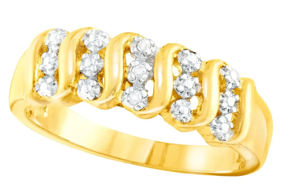 Outlet Toller Damenring mit 3 Diamanten Damen Ringe