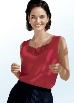 Online Top mit Plauener Spitze Damen Tops|Basics