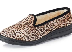 Discount Trendige Damen-Hausschuhe, Weite H, mit Wolle Damen Hausschuhe