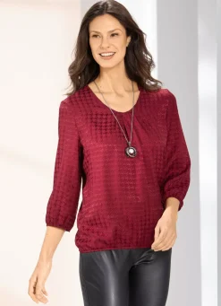 Damen Mona Tuniken|Basics<Tunika aus Glanz-Jaquard