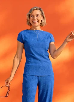 Damen Mona Tuniken|Basics<Tunika in Seersucker Qualität