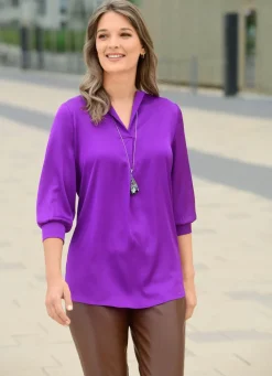Damen Mona Tuniken|Basics<Tunika mit aparter Ausschnittlösung